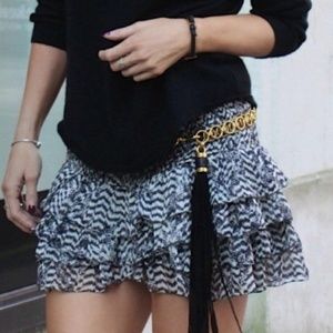 Isabel Marant Pour H&M Silk Ruffled Skirt